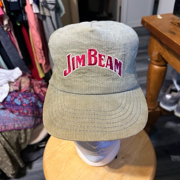 Vintage Jim Bean Corduroy SnapBack Hat - Picture 2 of 7